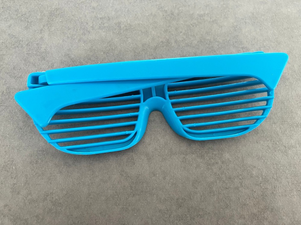 Sky Blue Plastic Shutter Shades - Vintage