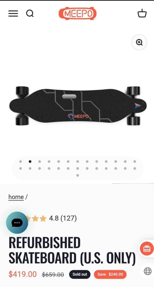 Meepo V3 Waterproof Electric Longboard - Multicolor
