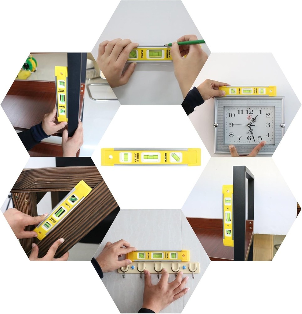 Shock Resistant 9-Inch Magnetic Box Level - Ideal for Home & Decor Projects