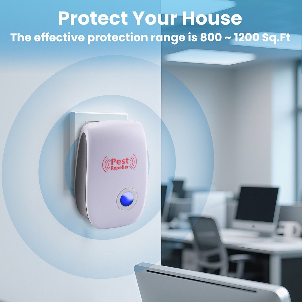 Ultrasonic Pest Repeller Plug in - Electronic Insect Mice Bug Control Defender