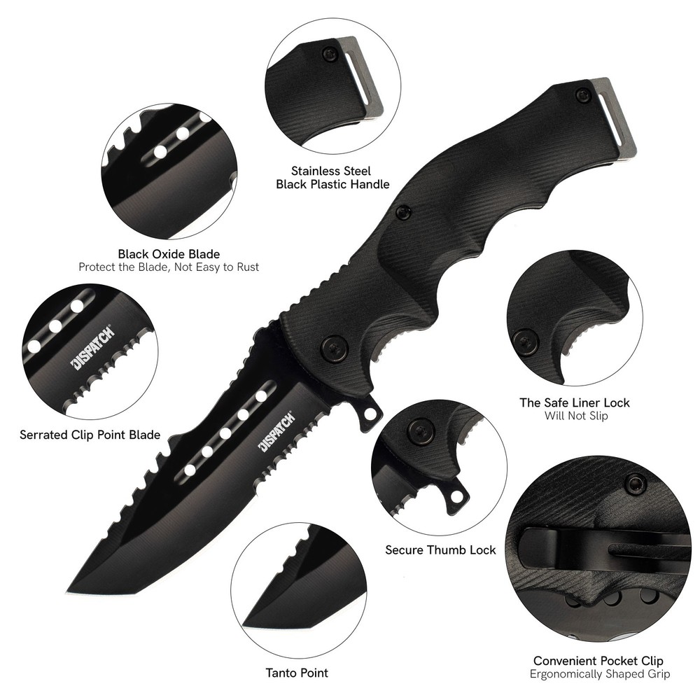 8" SPRING OPEN ASSISTED TACTICAL FOLDING POCKET KNIFE EDC Blade Tactical Tool
