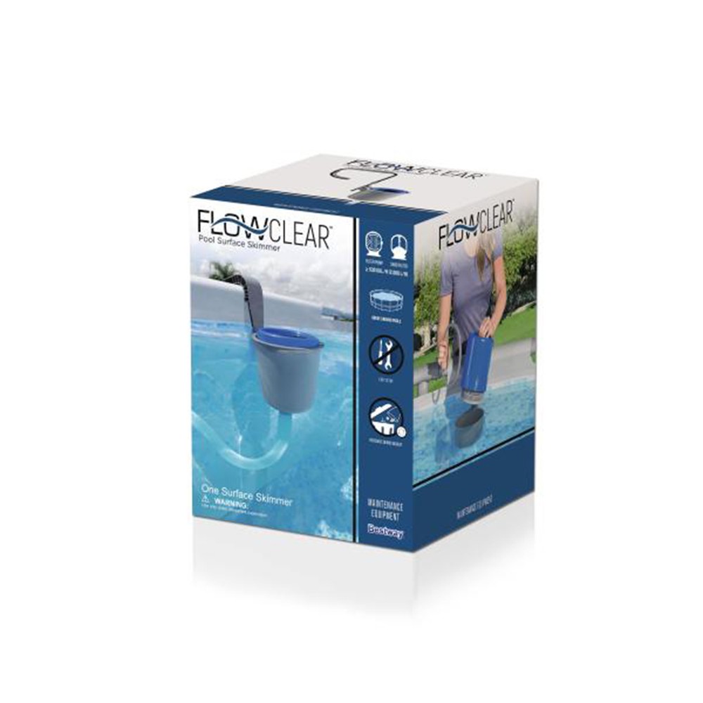 Bestway Flowclear Wall Mounted Automatic Swimming Pool Surface Skimmer, 4 Pack