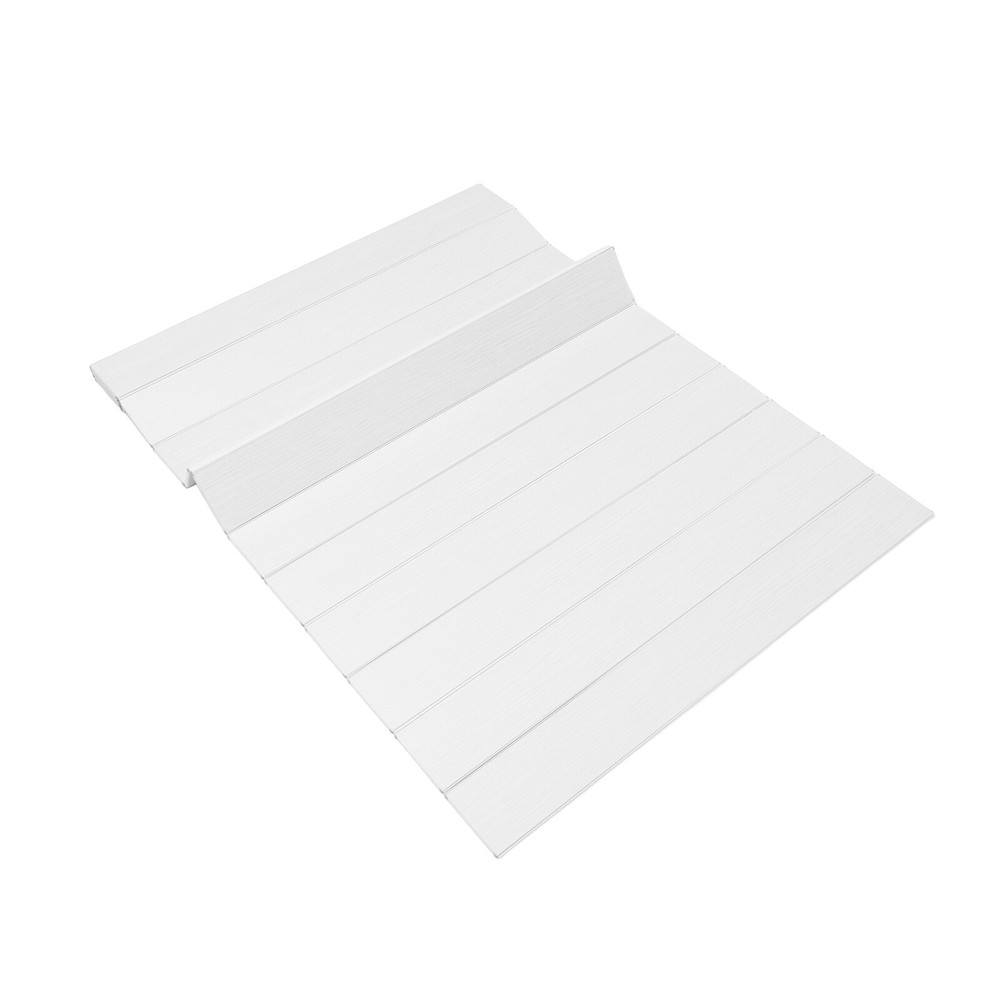 160*80cm Bath Cover Foldable White wood grain Rectangular Bath Lid for Bathroom
