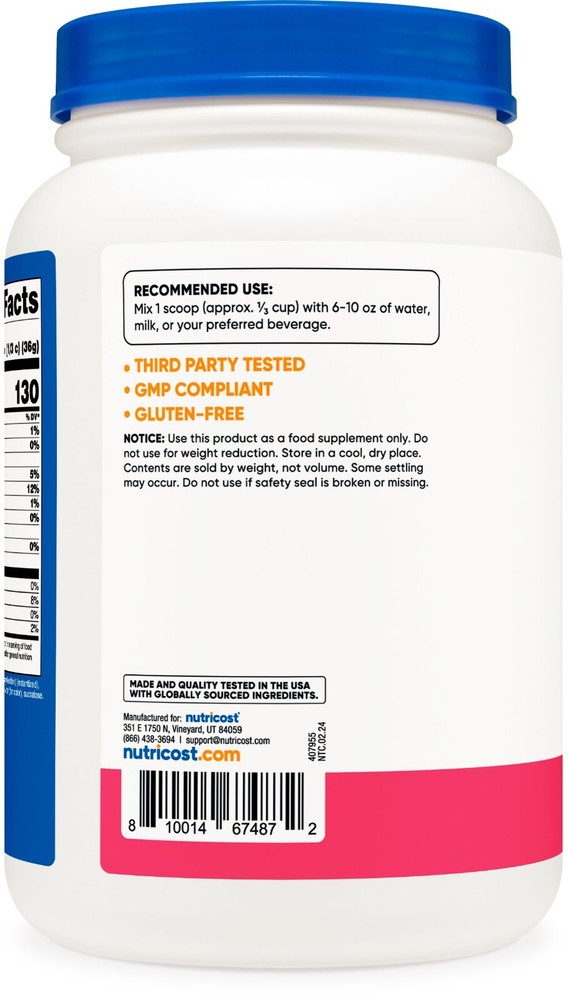 Nutricost Whey Protein Isolate (Strawberry Acai, 2 Pounds)