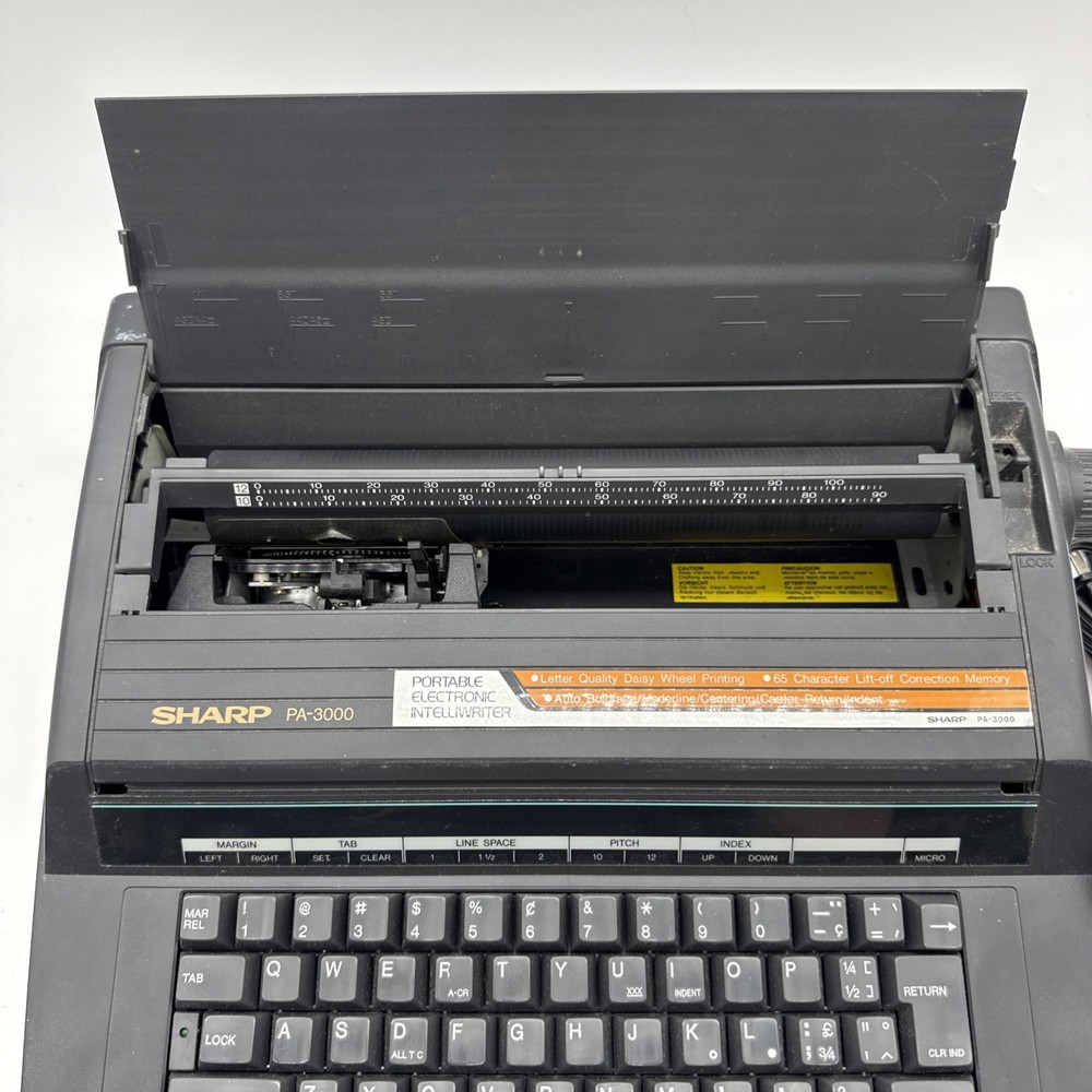Sharp PA-3000 Portable Electronic Intelliwriter Typewriter w/Manual