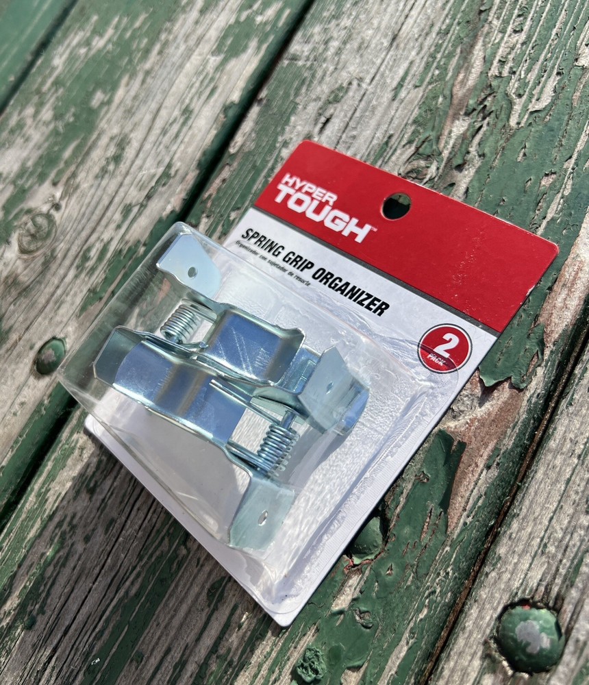 2-Pack HYPER TOUGH Spring Grip Organizer Clamps Zinc