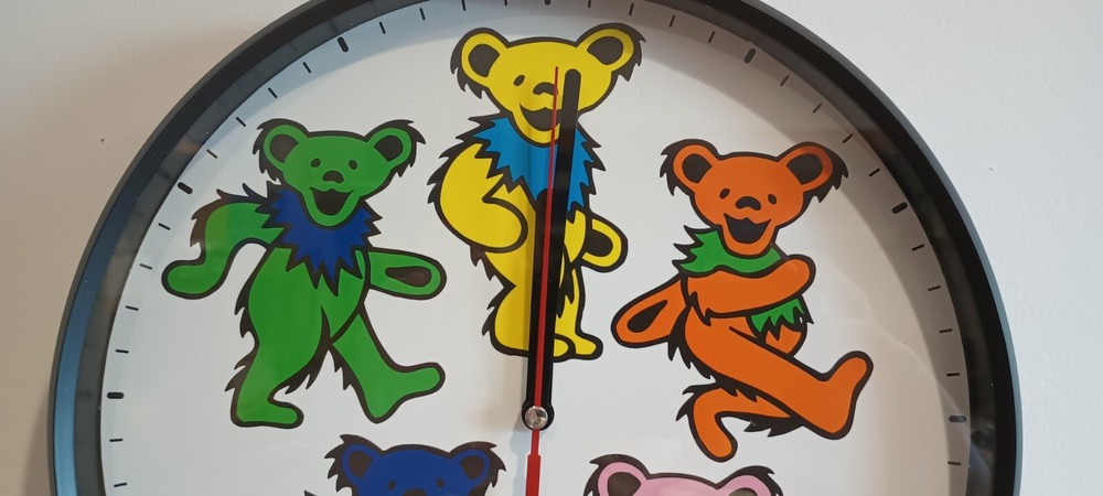 Grateful Dead Dancing Bears Clock