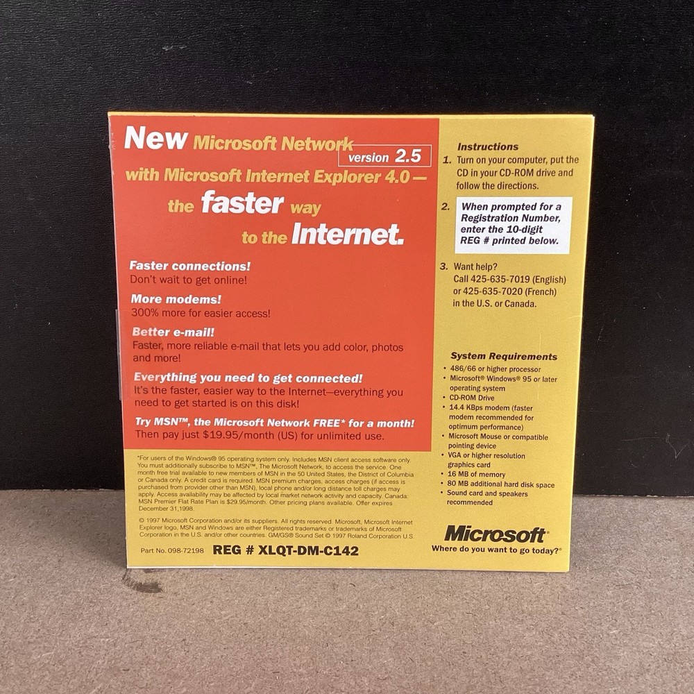 New Microsoft Network Version 2.5 Bundled With Microsoft Internet Explore 4.0