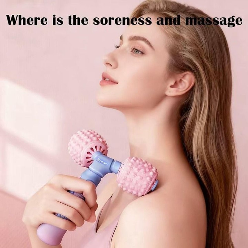 Cat Paw Dual-Roller Massager, Protable Hand Held Massage Roller