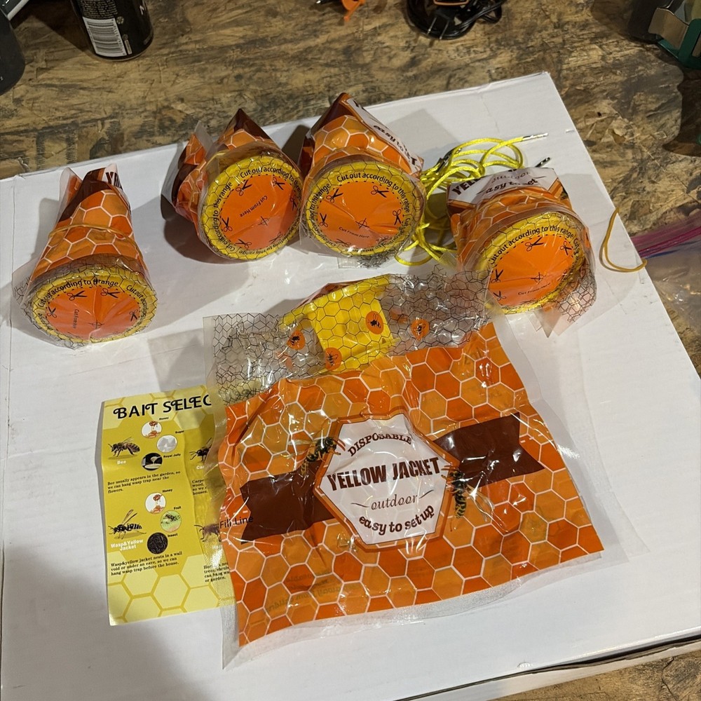 Effective 5 Pack Hornet & Bee Traps - Safe Outdoor Insect Control Solution