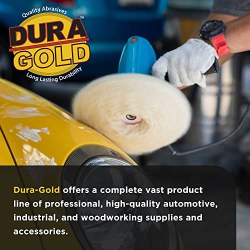 8" 100% Wool Hook & Loop Grip Buffing Pad for Compound Cutting & Polishing -