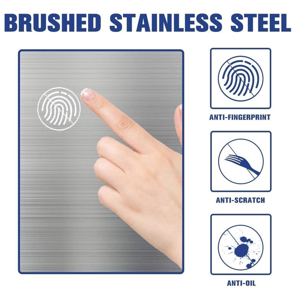 13 Gallon Touchless Trash Can Stainless Steel Auto Sensor Lid Kitchen Bin
