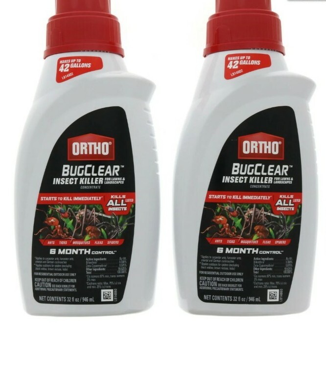 (2) Ortho Insect Bug Killer Concentrate Lawn Landscape 32oz √√ New