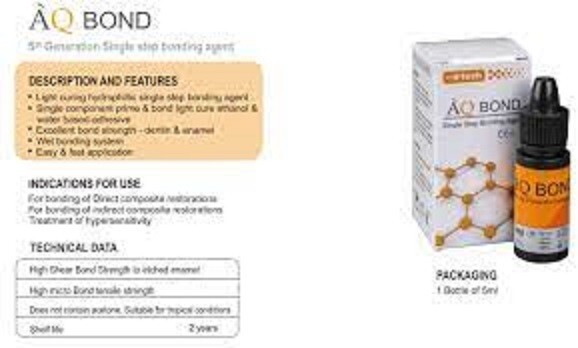 AQ BOND 5th Generation Single Step Bonding System 5ml Bottle by D Tech