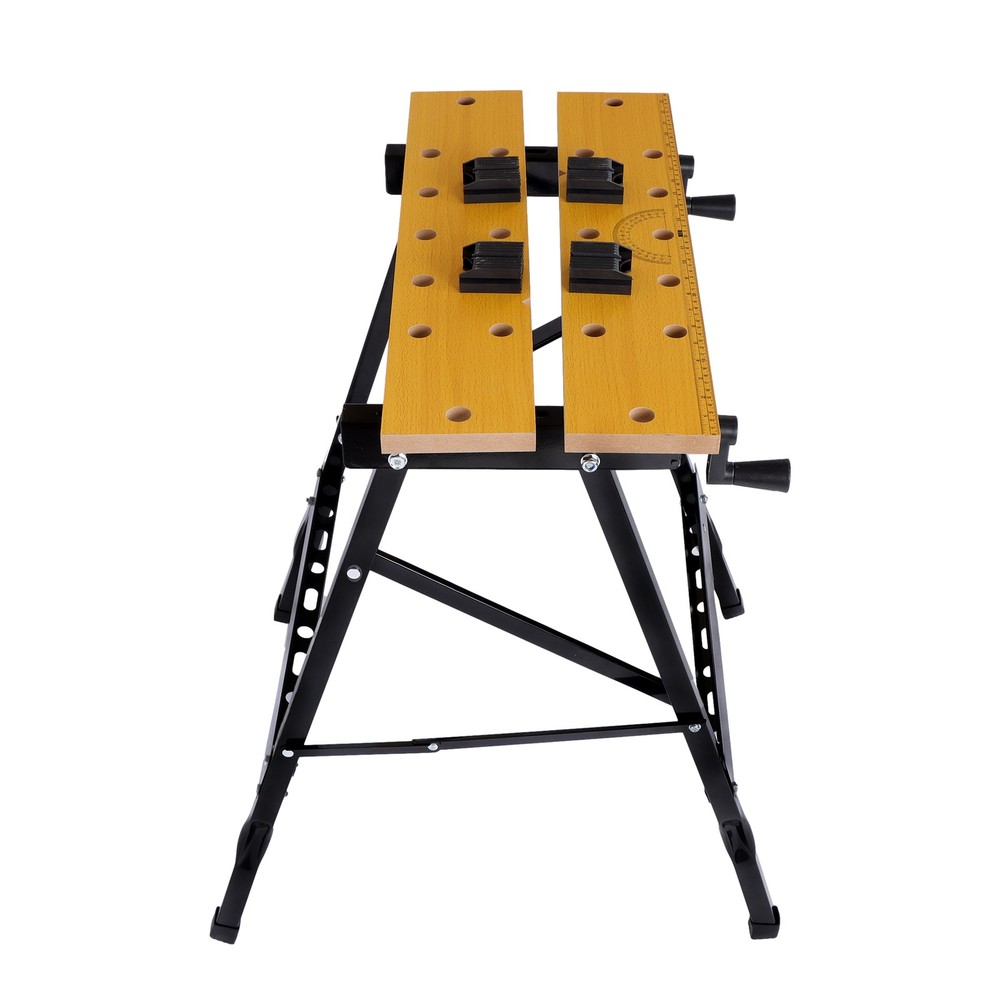 220lb Multi Purpose Folding Portable Workbench w/ Measuring Ruler and Protractor