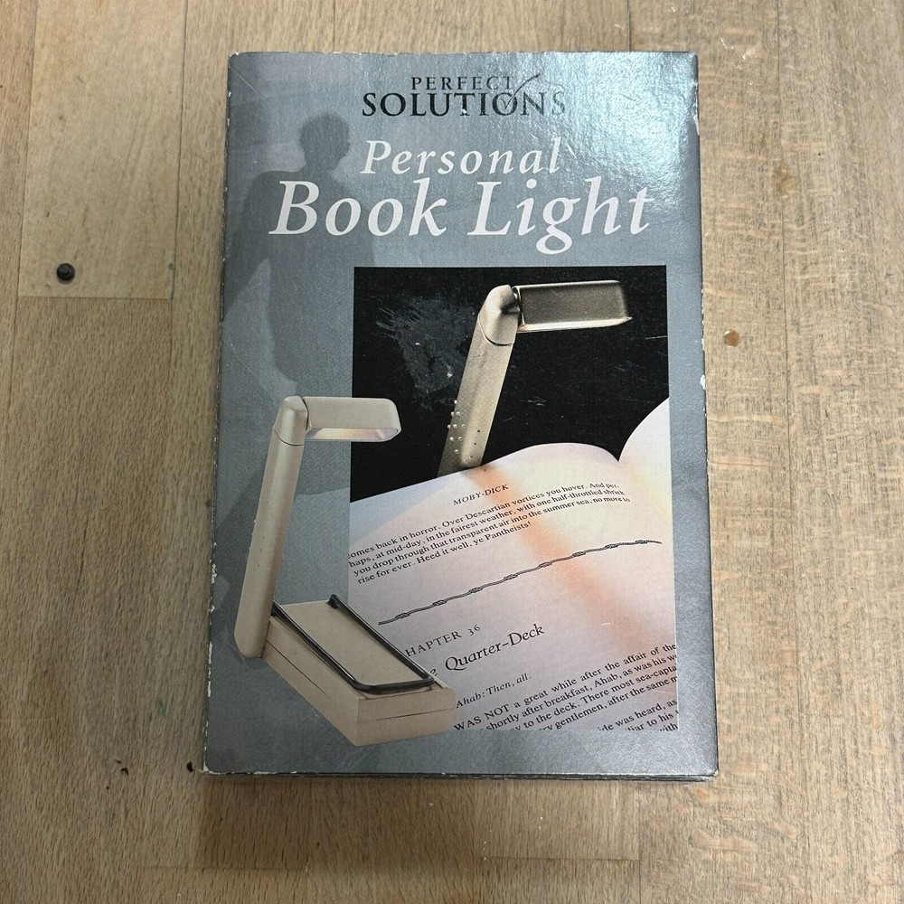 Perfect Solutions Personal Book Light Compact Portable Reading Aid Silver