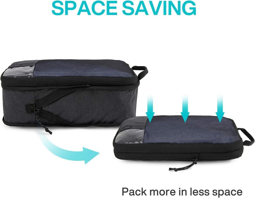 2 Set Compression Packing Cubes - Lightweight Travel Essentials for All Types