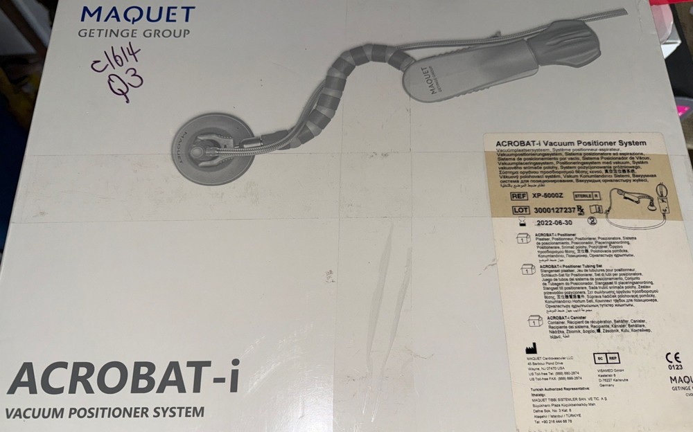 Getinge ACROBAT-i Vacuum Positioner System Ref: XP-5000Z EXP-2022-06-30