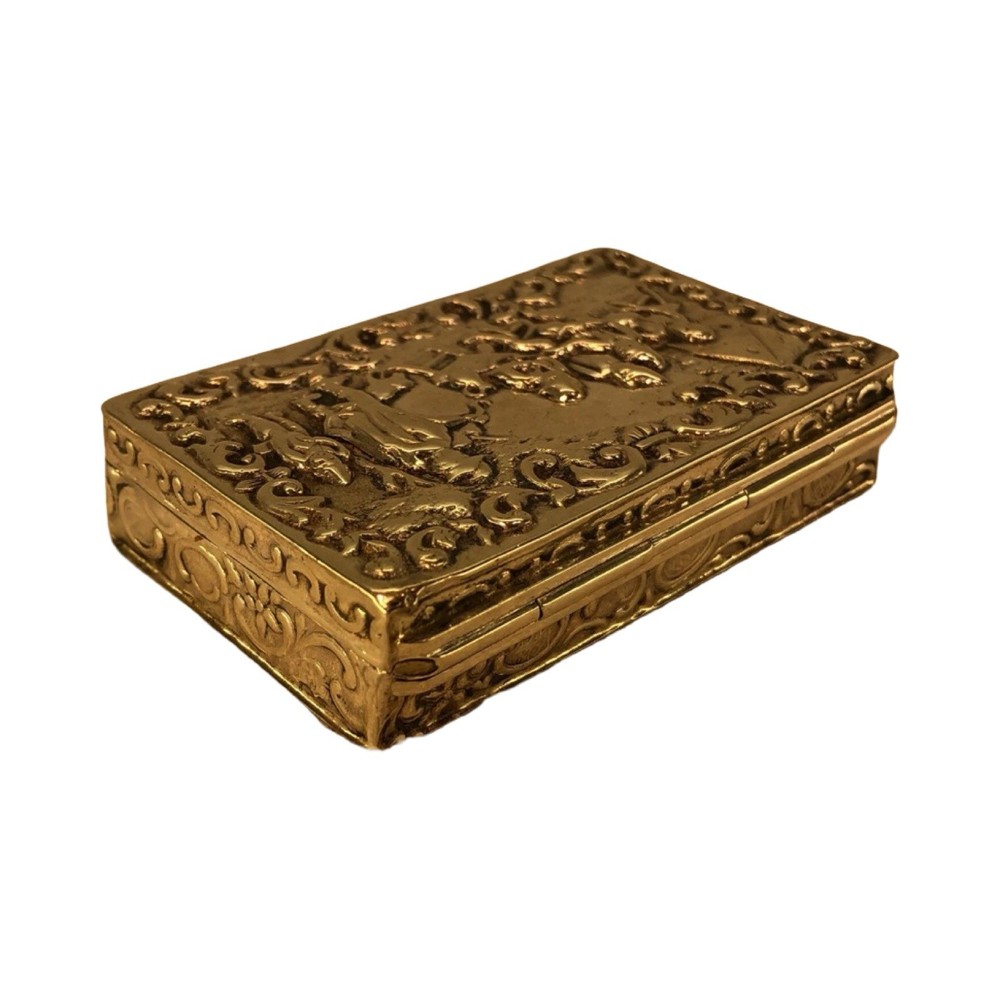 Dutch Solid Silver Table Snuff Box, 1912