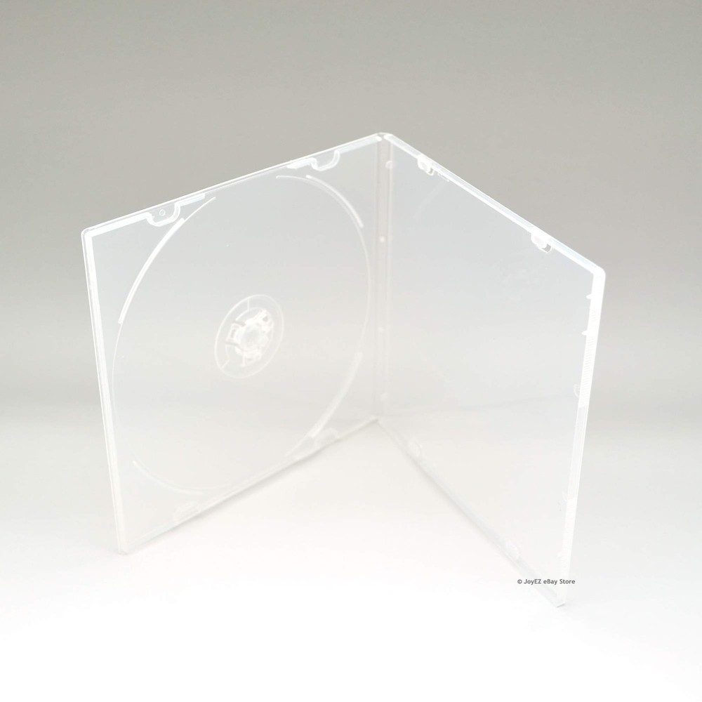 Maxtek 5.2mm Slim Single Clear PP Poly Plastic CD and DVD Disc Cases
