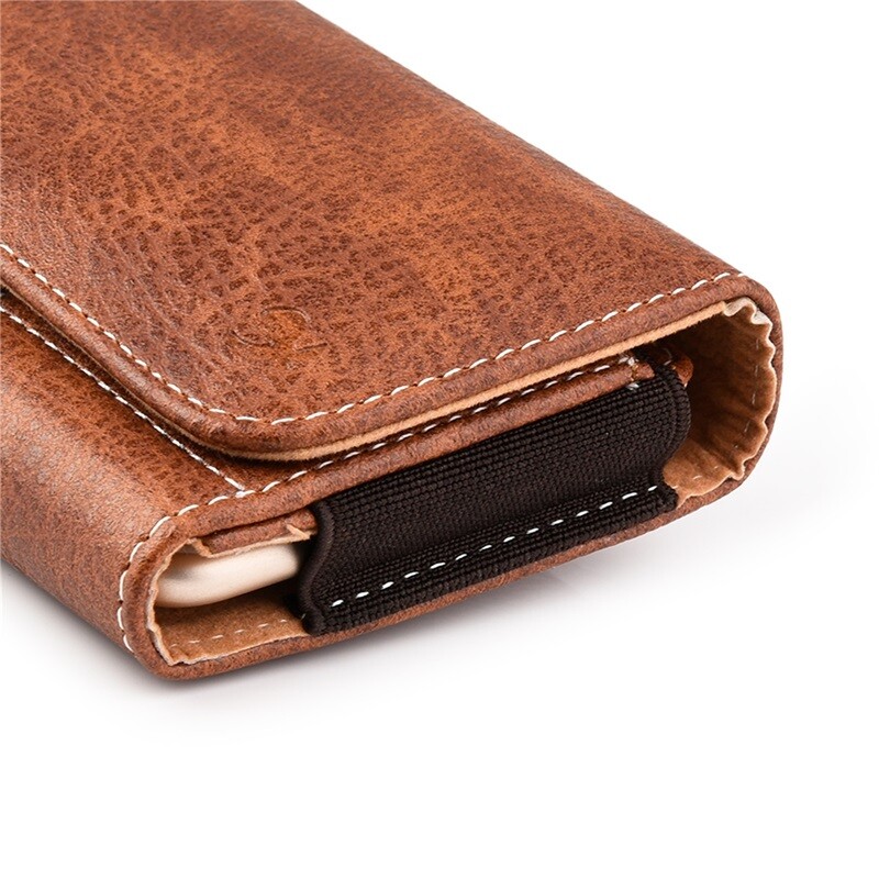 Universal Horizontal Large Leather Pouch Phone Case for iPhone Galaxy Huawei