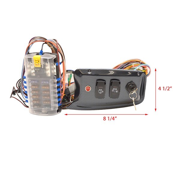Triton Boat Ignition Switch Panel 188781 | 17 TX / CTX Black
