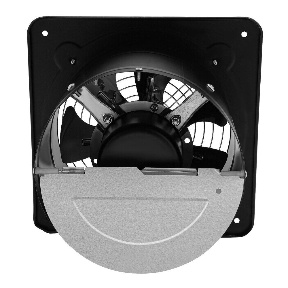 8" Wall-Mounted Exhaust Fan with Backdraft Damper for Kitchen Ventilation