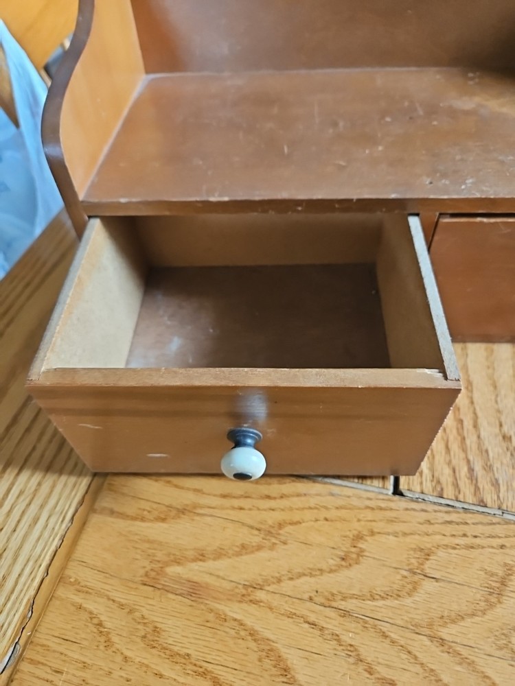 Vintage Mid Century Shelf With Drawers