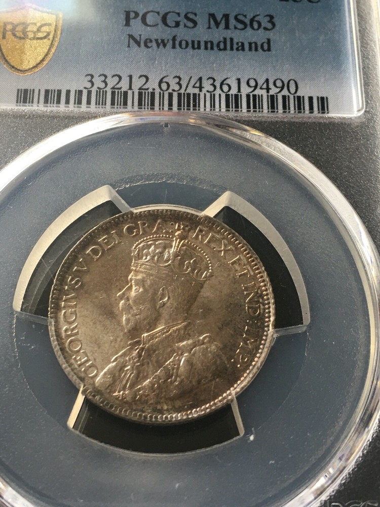 1919C Newfoundland, ¢25 Cent, PCGS Graded, **MS-63** #9490