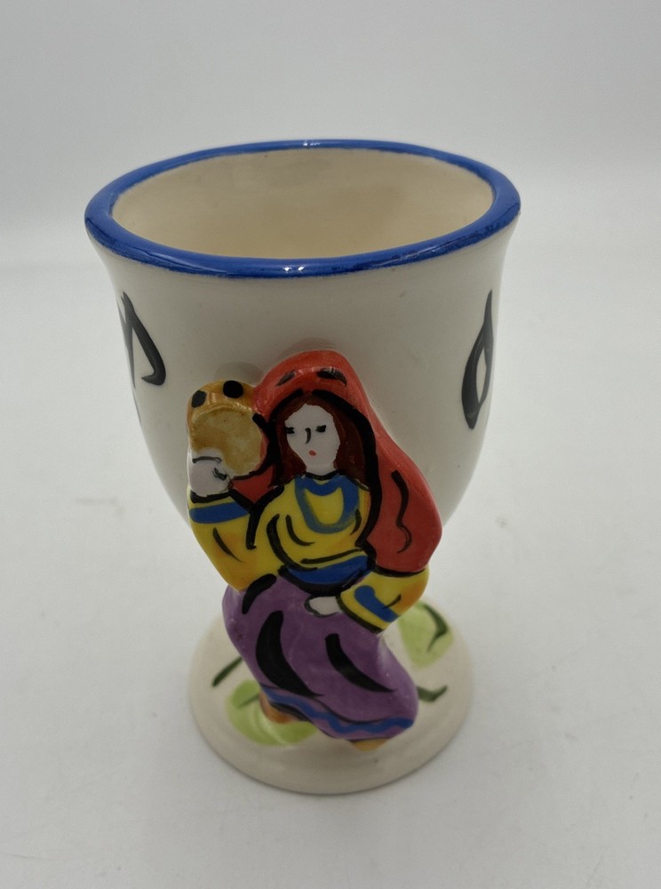 Original DAVID HEGER NY Studio Kiddush Wine Cup Artist Signed.