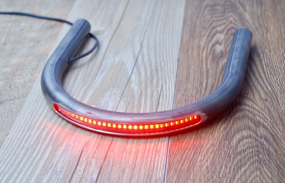 230MM Width Cafe Racer Motorcycle Seat Frame Hoop Flat Loop with LED Tail Lights