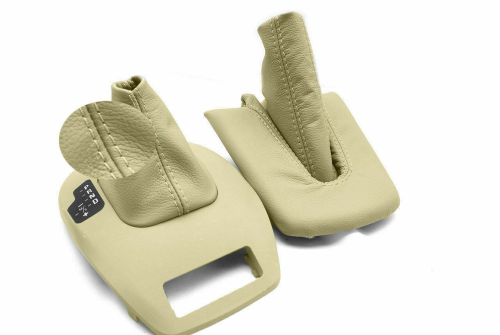 Fits 03-08 BMW M3 Z4 E85 86 Vinyl EBrake Boot & Auto Shift Boot Set OEM Beige