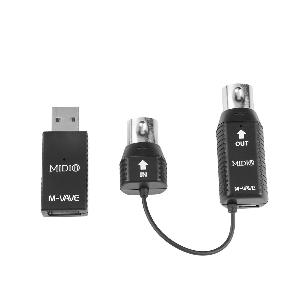 M-VAVE Rechargeable Wireless MIDI Adapter Bluetooth 5-Pin Interface for Stage