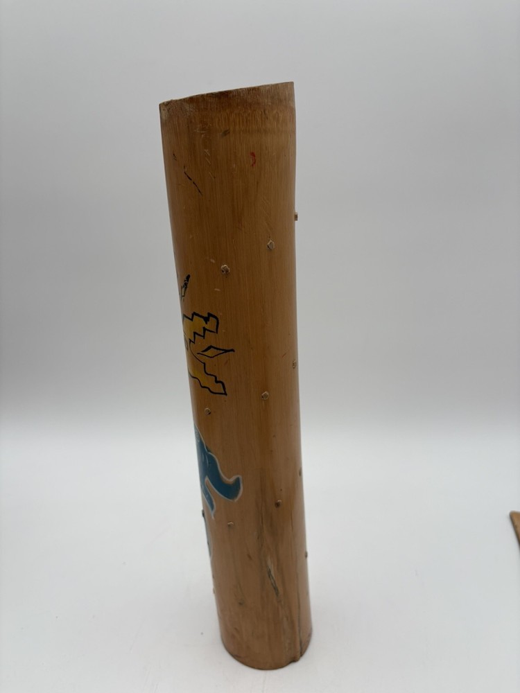 Vintage Hand Painted Bamboo 12” Rain Stick