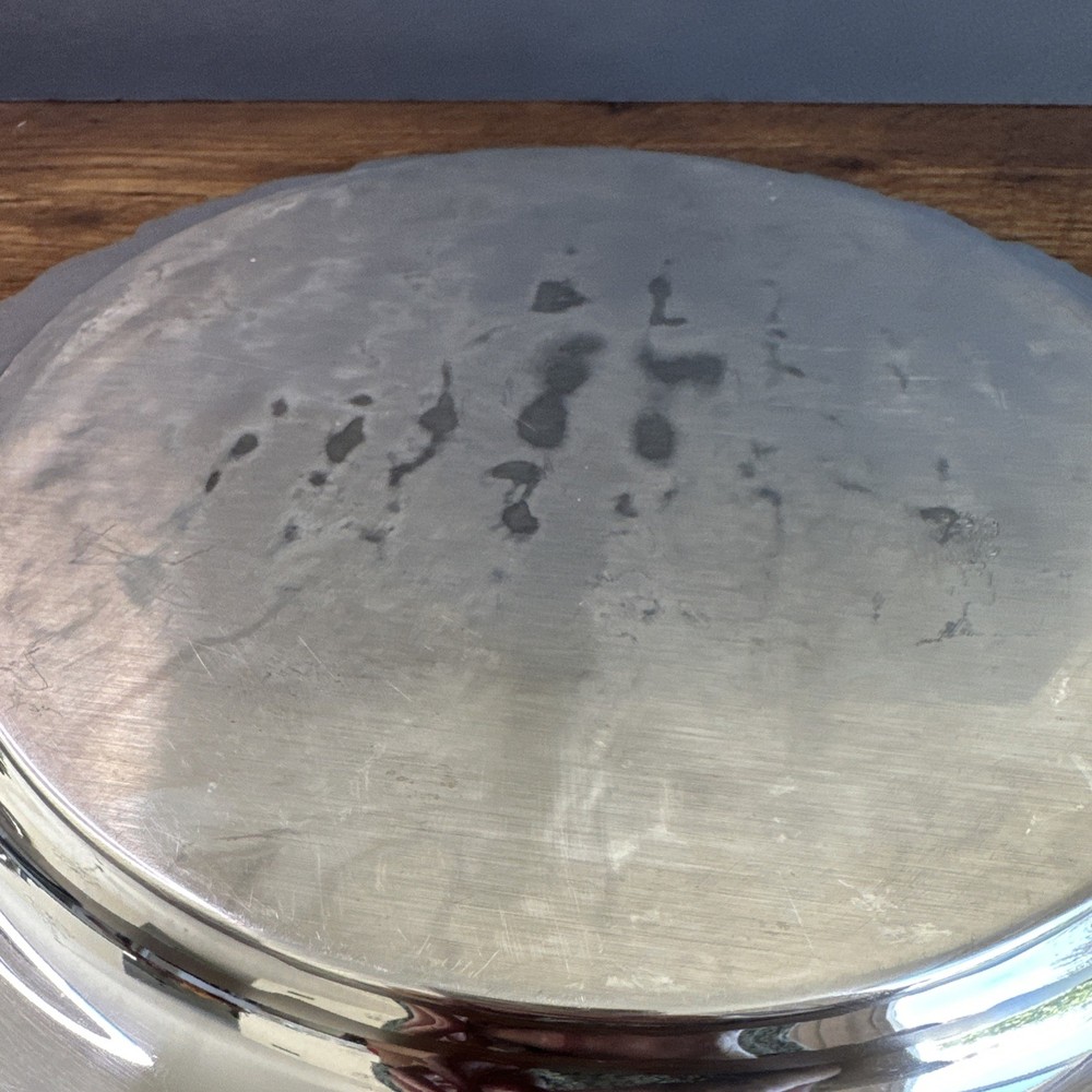 Oneida Silver Plated Platter 12 Inch Scrolls Intricate Design ~ Please Read