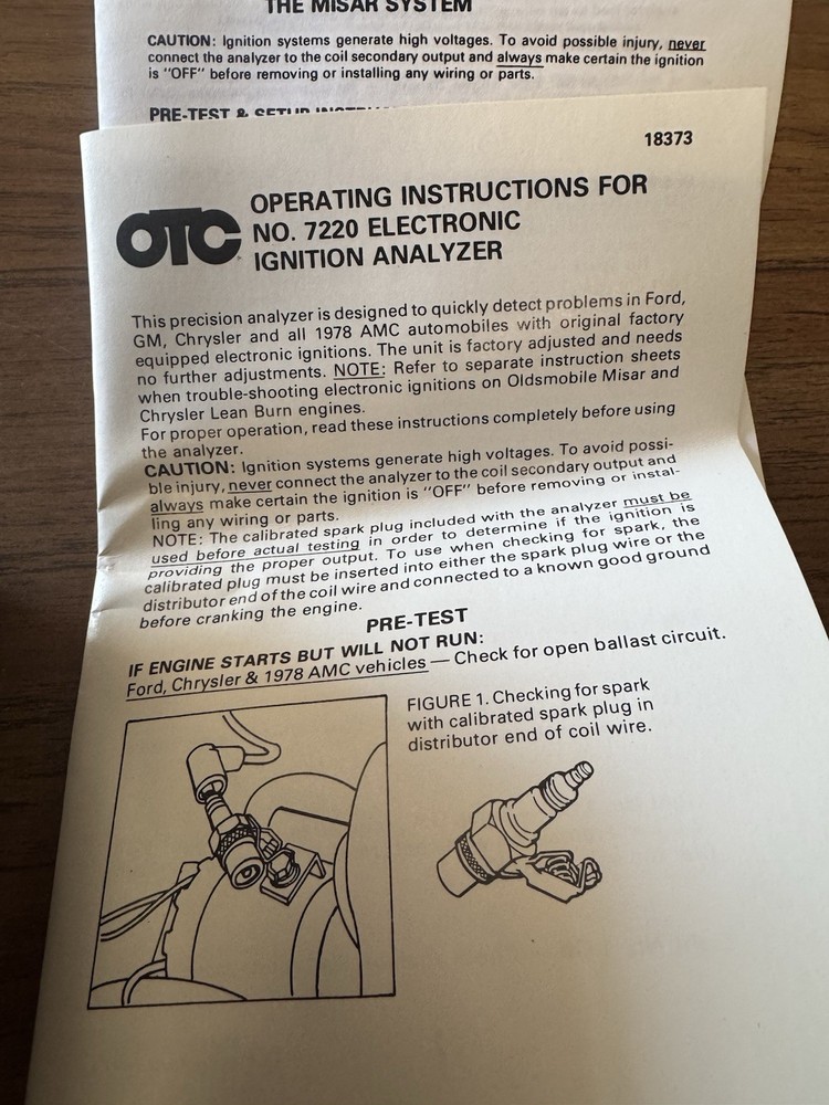 OTC 7220K Electronic Ignition Analyzer Tester