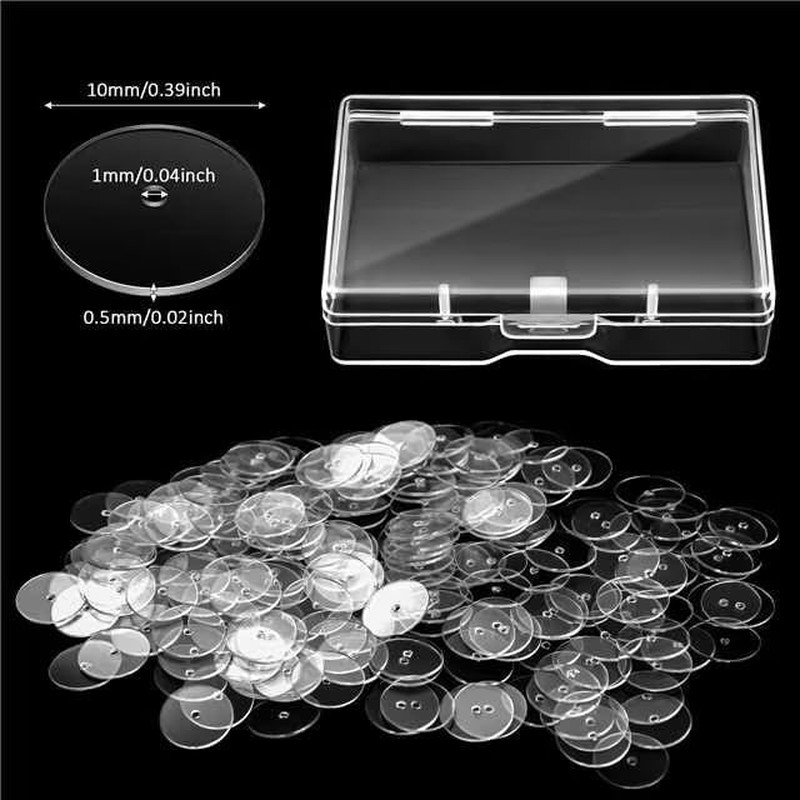 200 Pcs Clear Disc Pads to Stabilize Earrings, Plastic Discs for Earring Backs