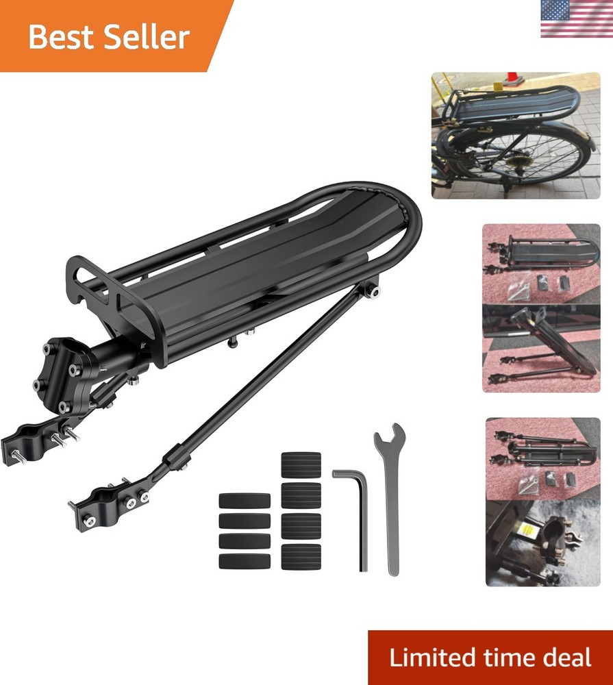 Sleek Retractable Rear Bike Rack - Versatile Cargo Solution with 55 lbs Capacity