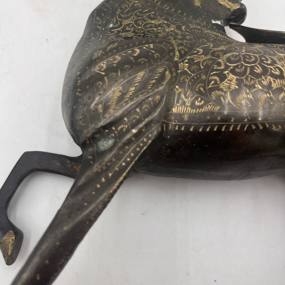 Brass Horse Decorative Figure 10” Tall