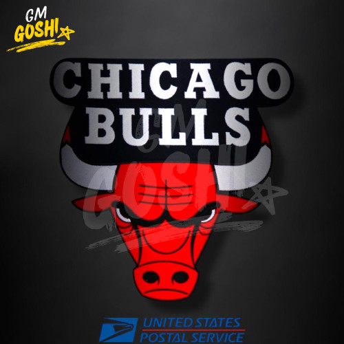CHICAGO BULLS HUGE  12"  EMBROIDERED PATCH EMBROIDERED PATCH SEW-IRON ON