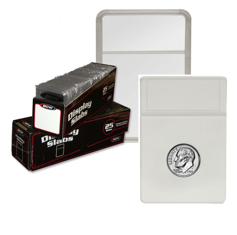 (1) BCW Premium Dime Display Slab Coin Case with White Foam Insert