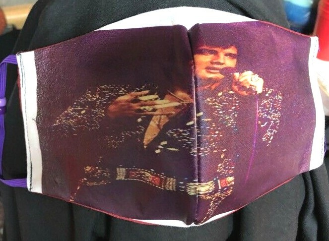 ***Elvis Sings*** REVERSIBLE Cotton Face mask (handmade)