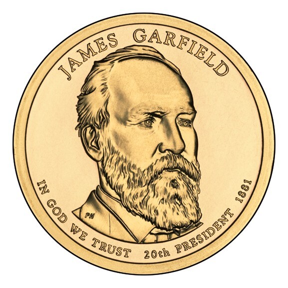 2011 D James Garfield Presidential Dollar From Mint Roll