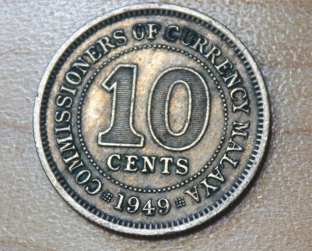 1949 Malaya 10 Cents