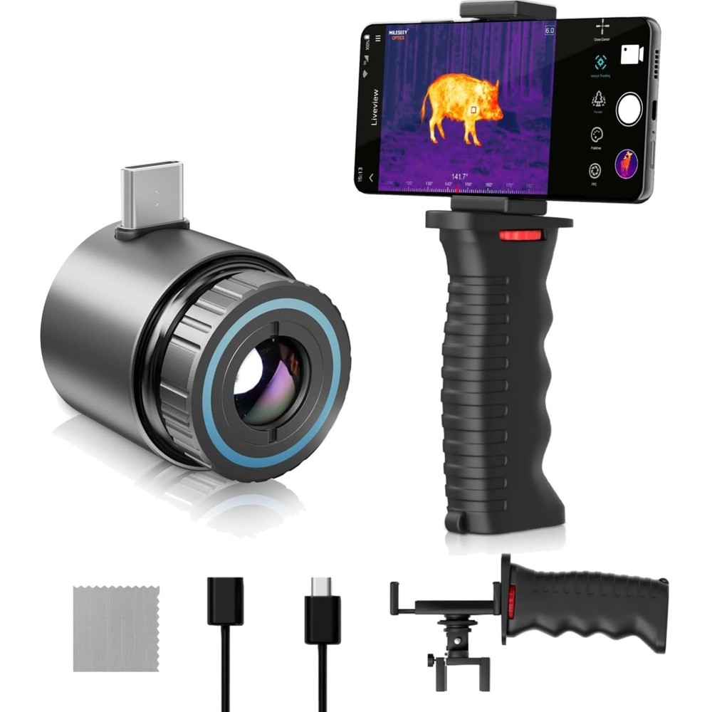 Thermal Monocular Infrared Camera 512x384 Night Vision Long-Range Scope