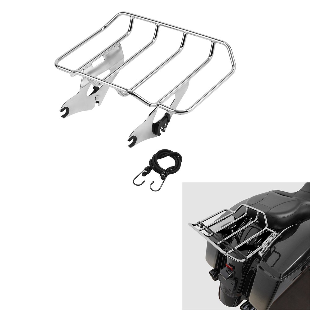 Chrome Quick Release Luggage Rack Fits For Harley Electra Road Glide 2014-2025