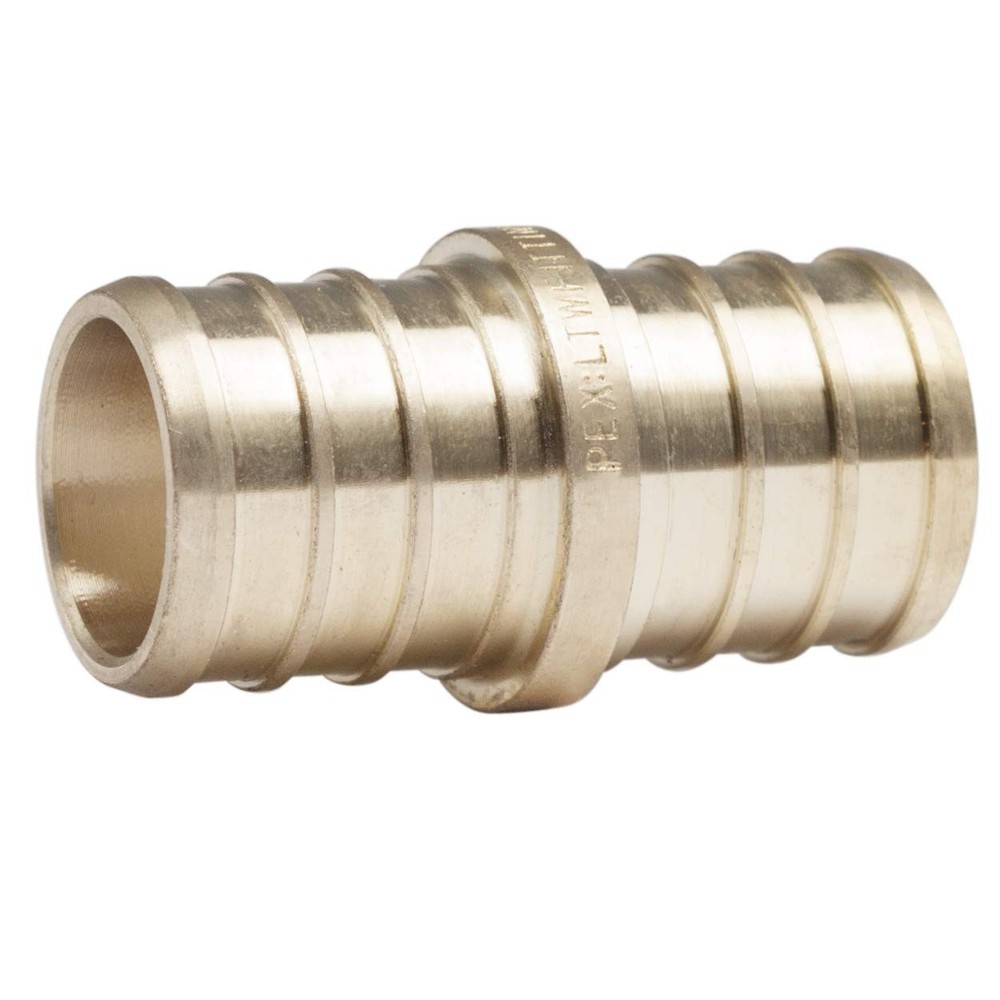 LTWFITTING No Lead Brass PEX Crimp Fitting 3/4-Inch Coupling (Pack