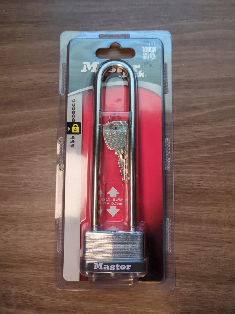 Master Lock 517D Laminated Padlock with Long Shackle