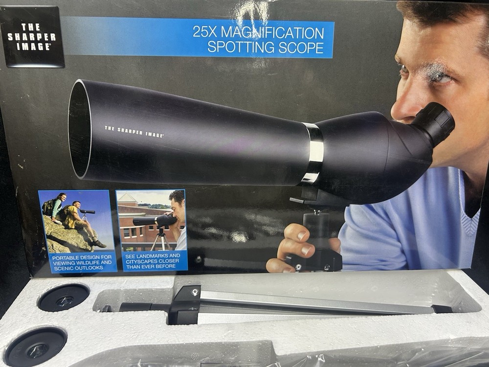 Sharper Image 25X Magnification Portable Spotting Scope