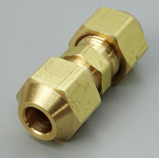 Refrigerant Line Coupling Nut Connection Fitting Brass For Copper Pipe 12 Mm